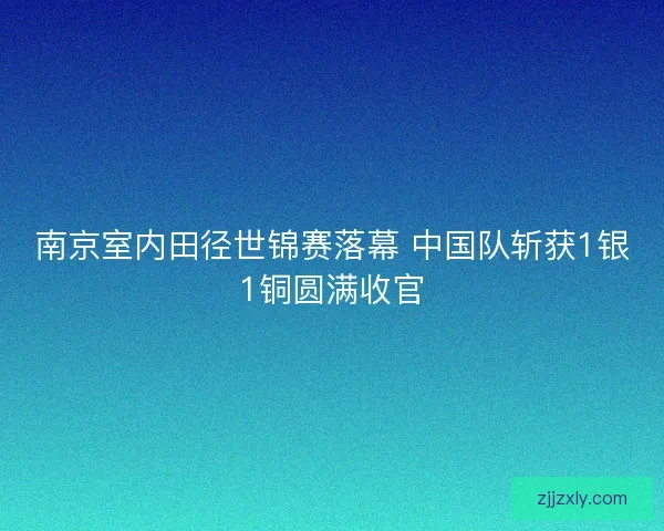 南京室内田径世锦赛落幕 中国队斩获1银1铜圆满收官