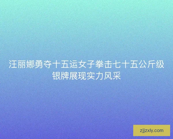 汪丽娜勇夺十五运女子拳击七十五公斤级银牌展现实力风采