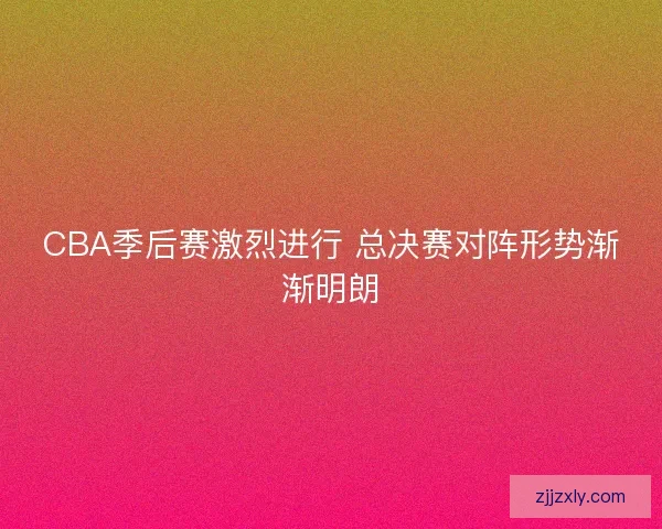 CBA季后赛激烈进行 总决赛对阵形势渐渐明朗