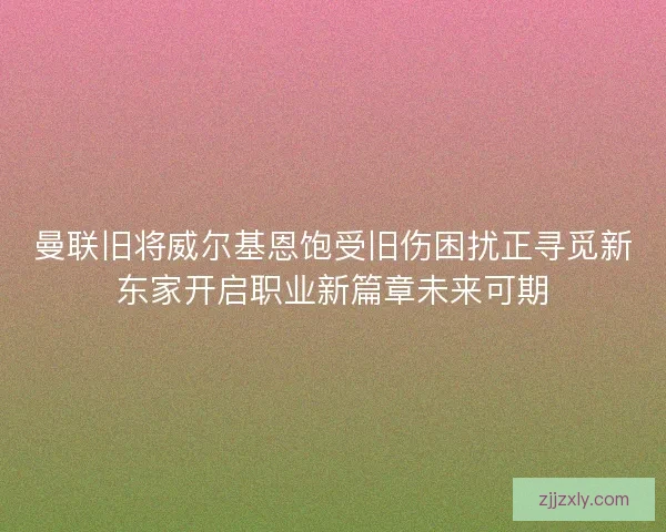曼联旧将威尔基恩饱受旧伤困扰正寻觅新东家开启职业新篇章未来可期